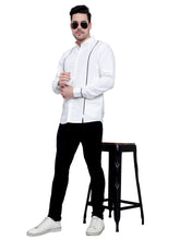 Men Designer Front Piping Cotton Slim Fit Shirt